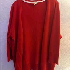 Women's Red Sweater Cardigan